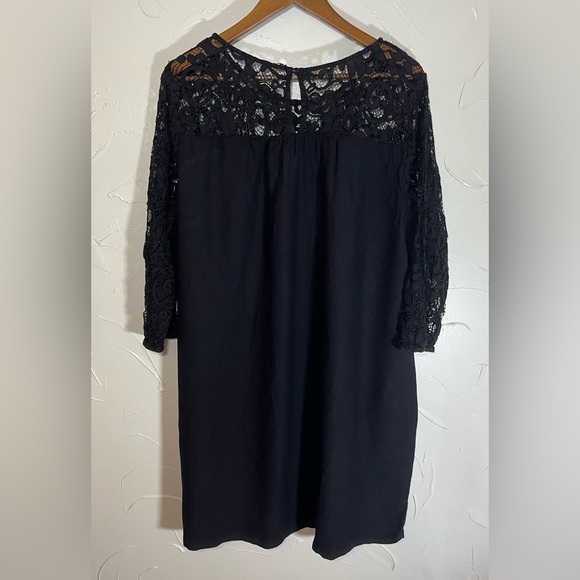 Old Navy Black Shift Dress w/ Top Lace Lining SZ XL - Picture 3 of 12